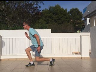 Ski fitness - Lunge jumps exercise