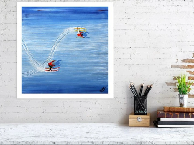 Ski art prints