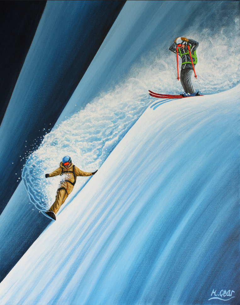 Snowboarding artwork - Skiing artwork