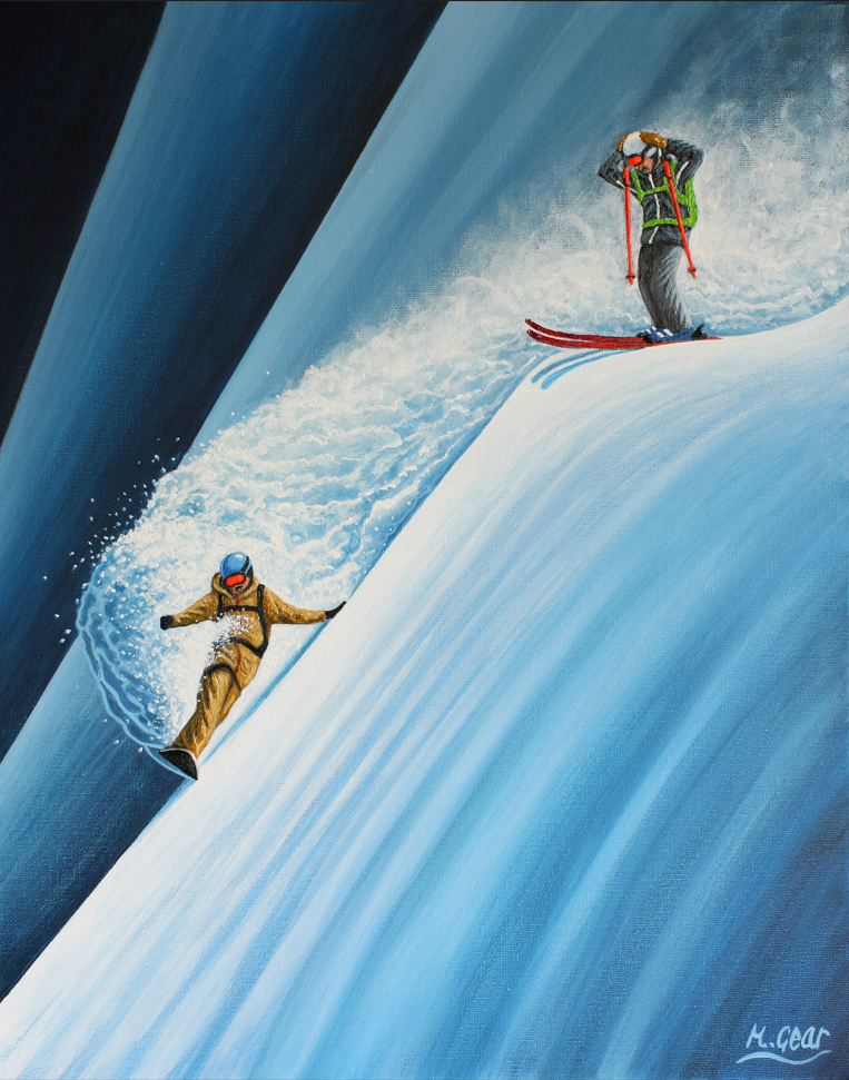 Snowboarding Skiing Painting All Mountain Performance